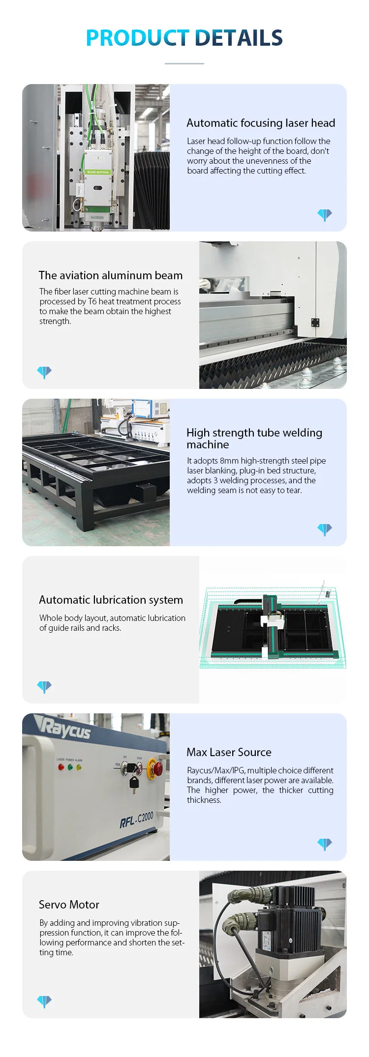 2kw Fiber Laser Cutting Machine 1530 with CE Certification